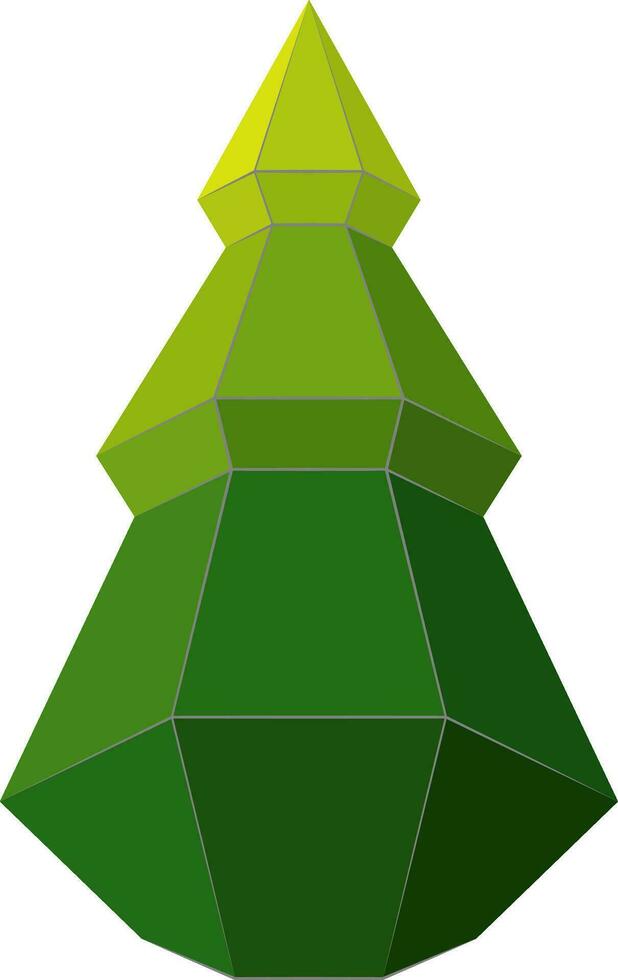Creative 3D Christmas Tree design. vector