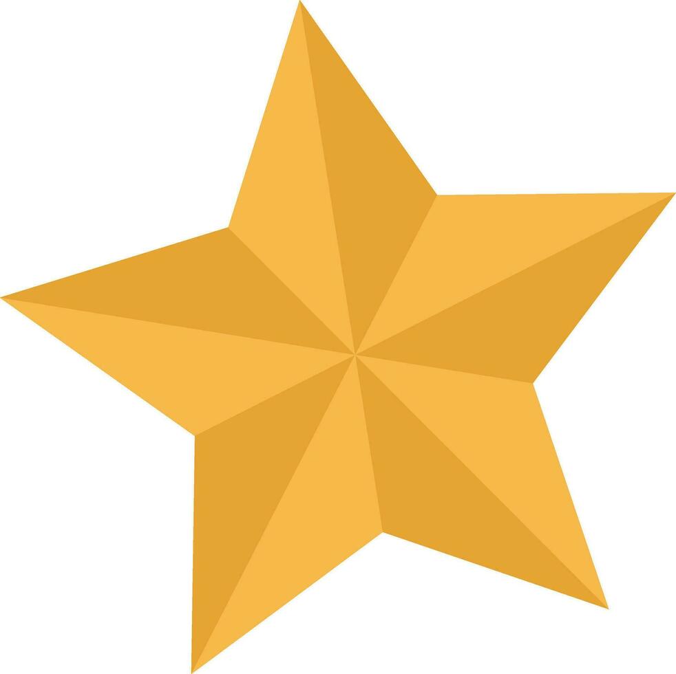 Illustration of golden star. vector