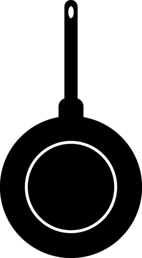 Flat illustration of a frying pan. vector