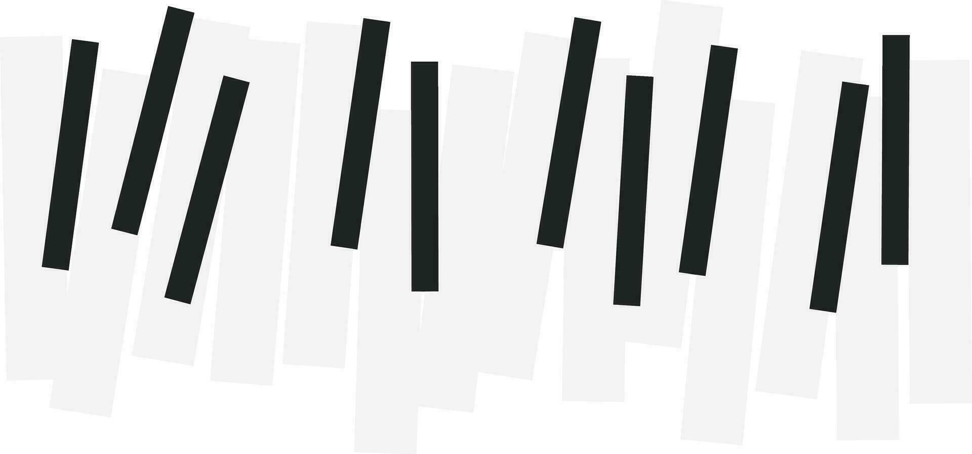 Piano keyboard instrument. vector