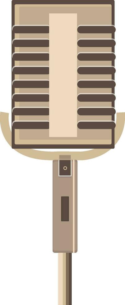 Illustration of a microphone. vector