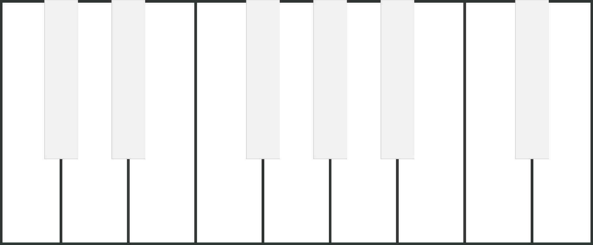 Flat illustration of a piano keyboard. vector