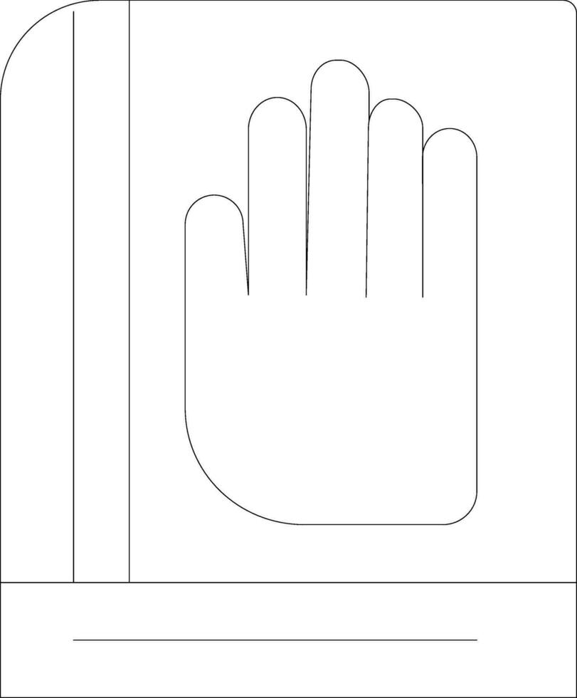 Black line art illustration of oath. vector