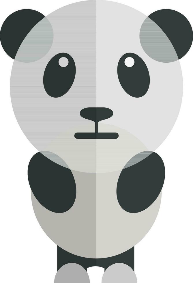 contento panda dibujos animados. vector