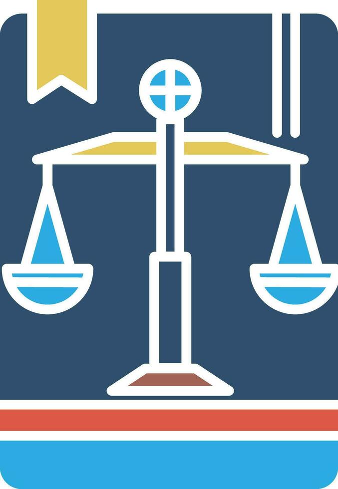 azul justicia escala en juramento. vector