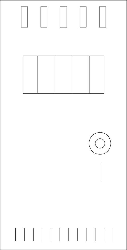 Black line art of a prison door. vector