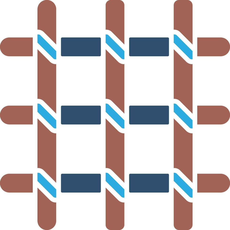 Blue and brown isolated prison grille. vector