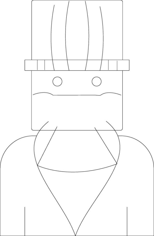 Character of a man wearing cap. vector