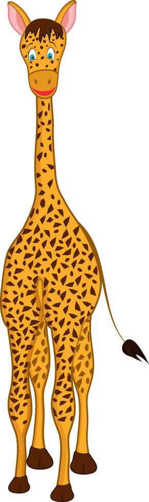 Cute cartoon of giraffe. vector