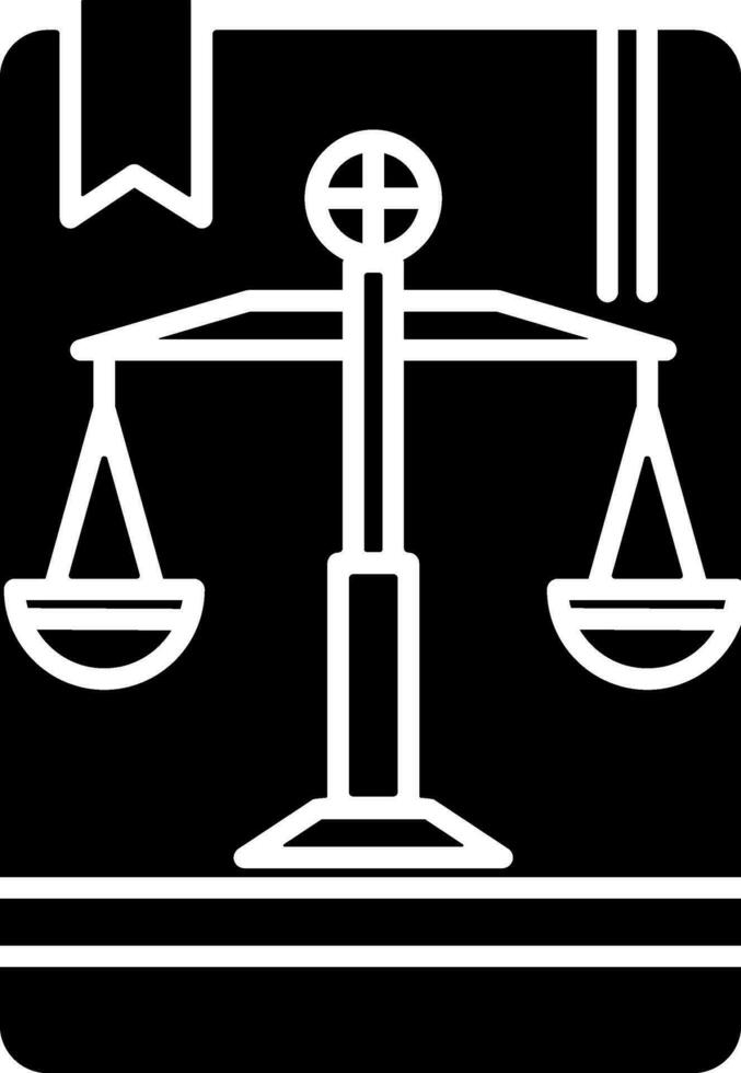 Justice scale on oath. vector
