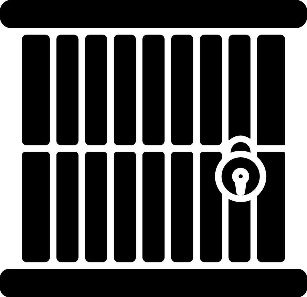 Prison in black and white color. vector