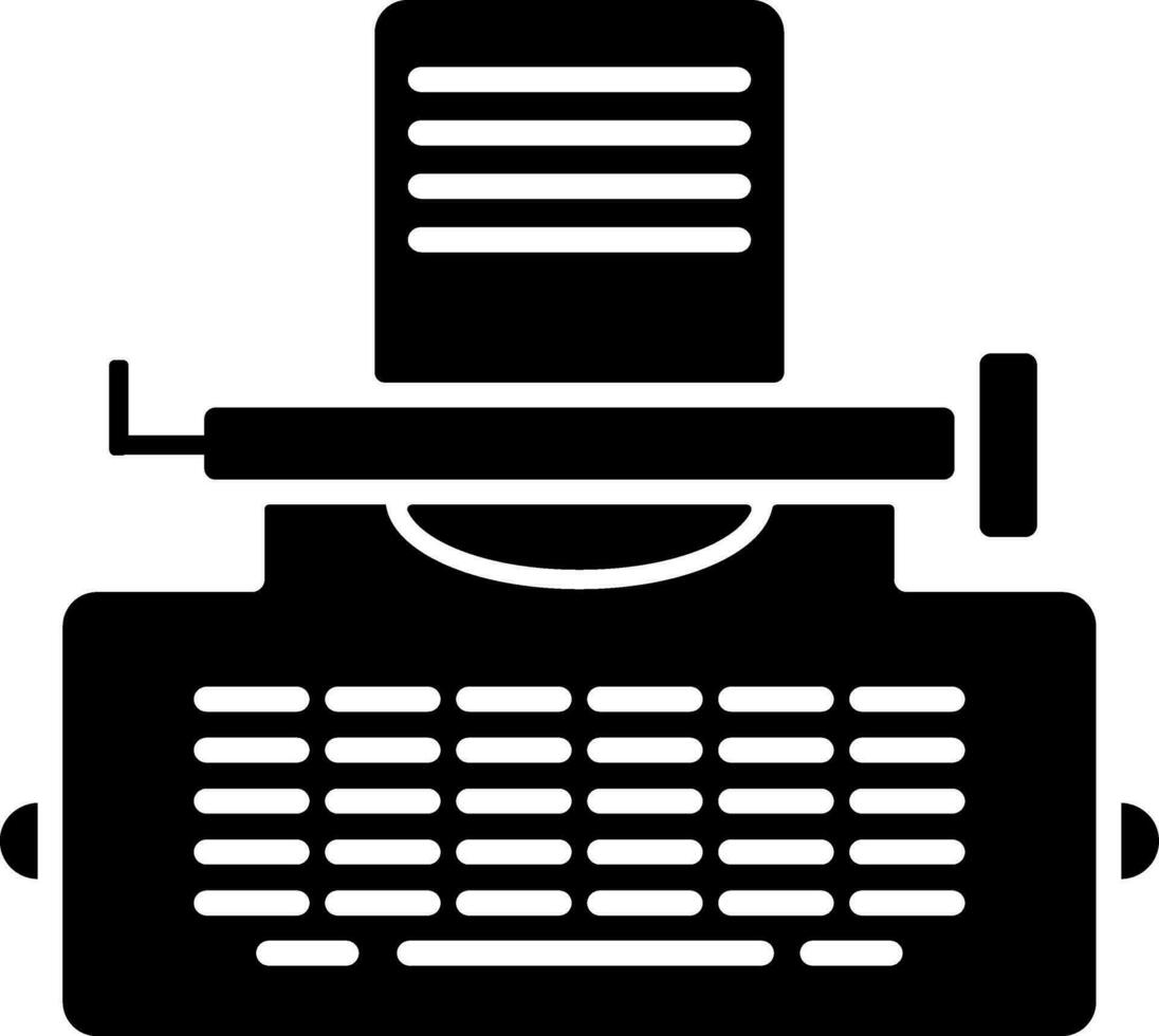 Flat style typewriter. vector