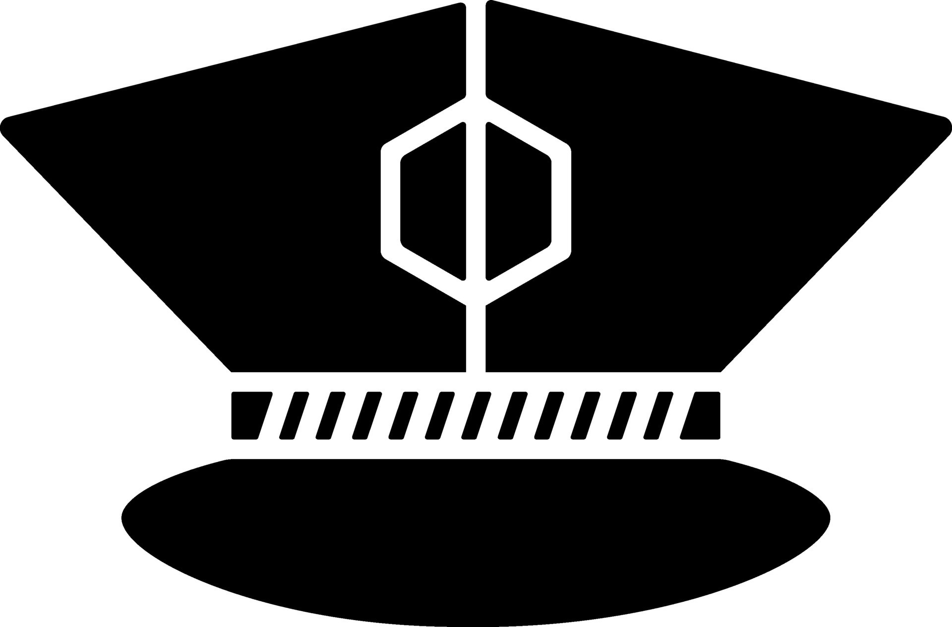 Isolated hat in black and white color. 24861414 Vector Art at Vecteezy