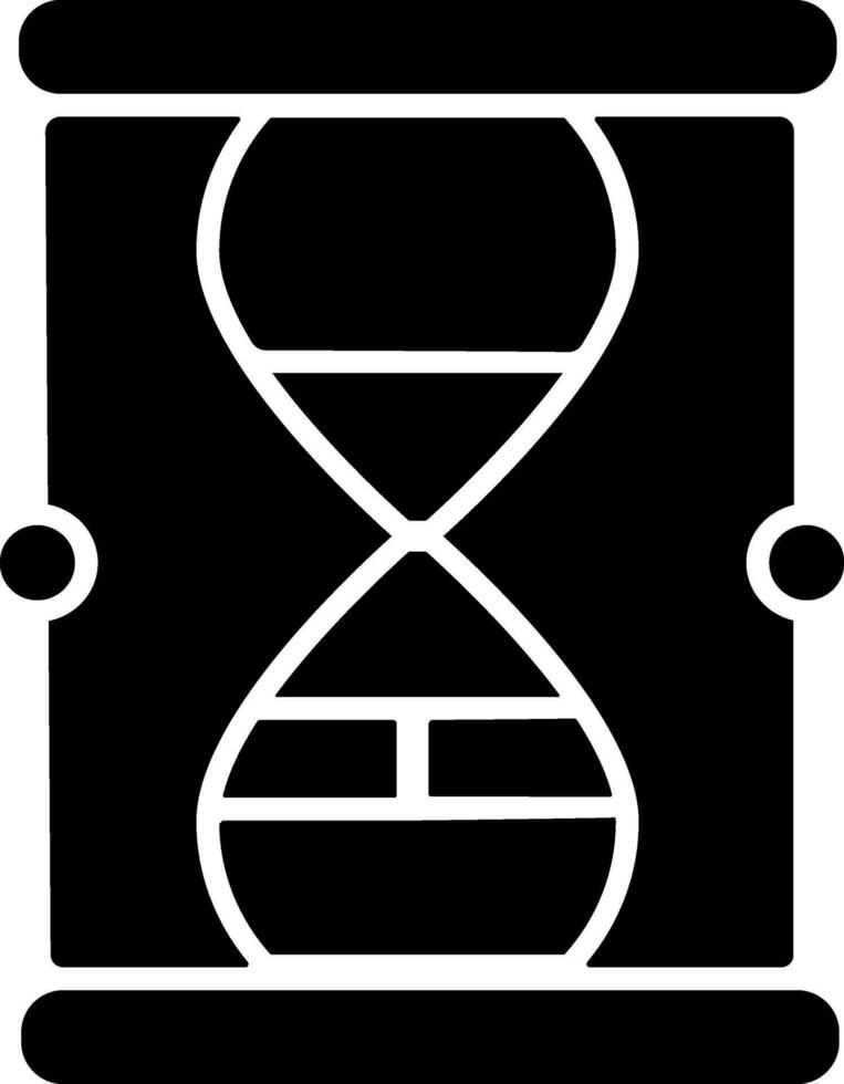 Isolated hourglass icon in black and white color. vector