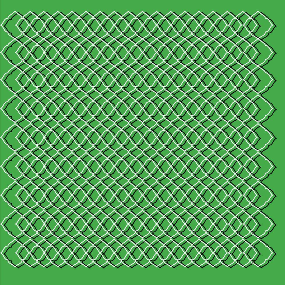 Line art of abstract design pattern on green background. vector