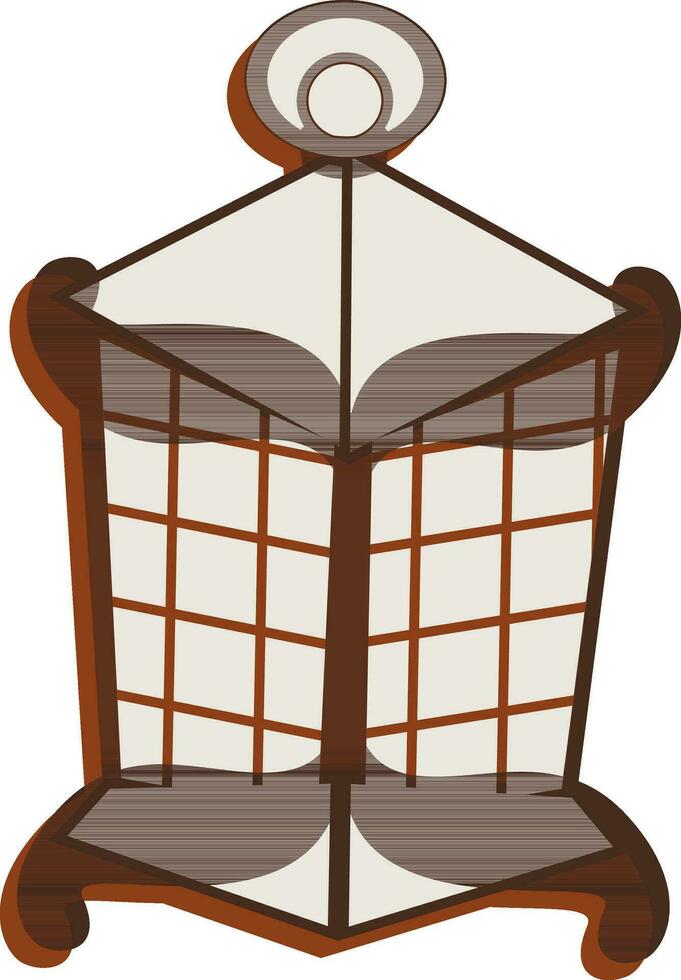 Vector illustration of lamp in brown color.