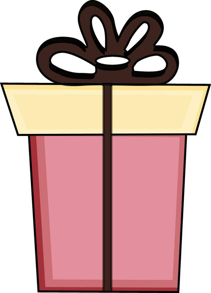 plano vistoso ilustración de regalo caja. vector
