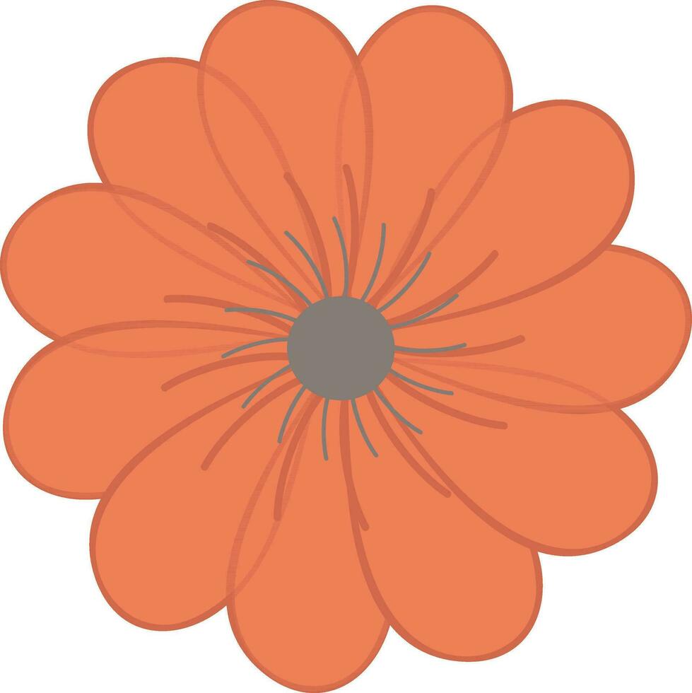 Vector flat illustration of flower icon.