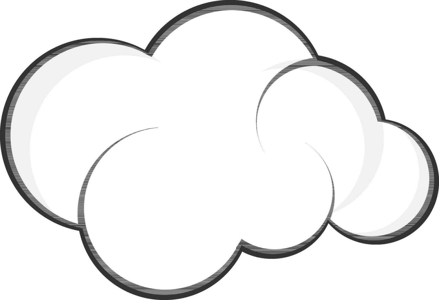 Illustration of a white cloud. vector