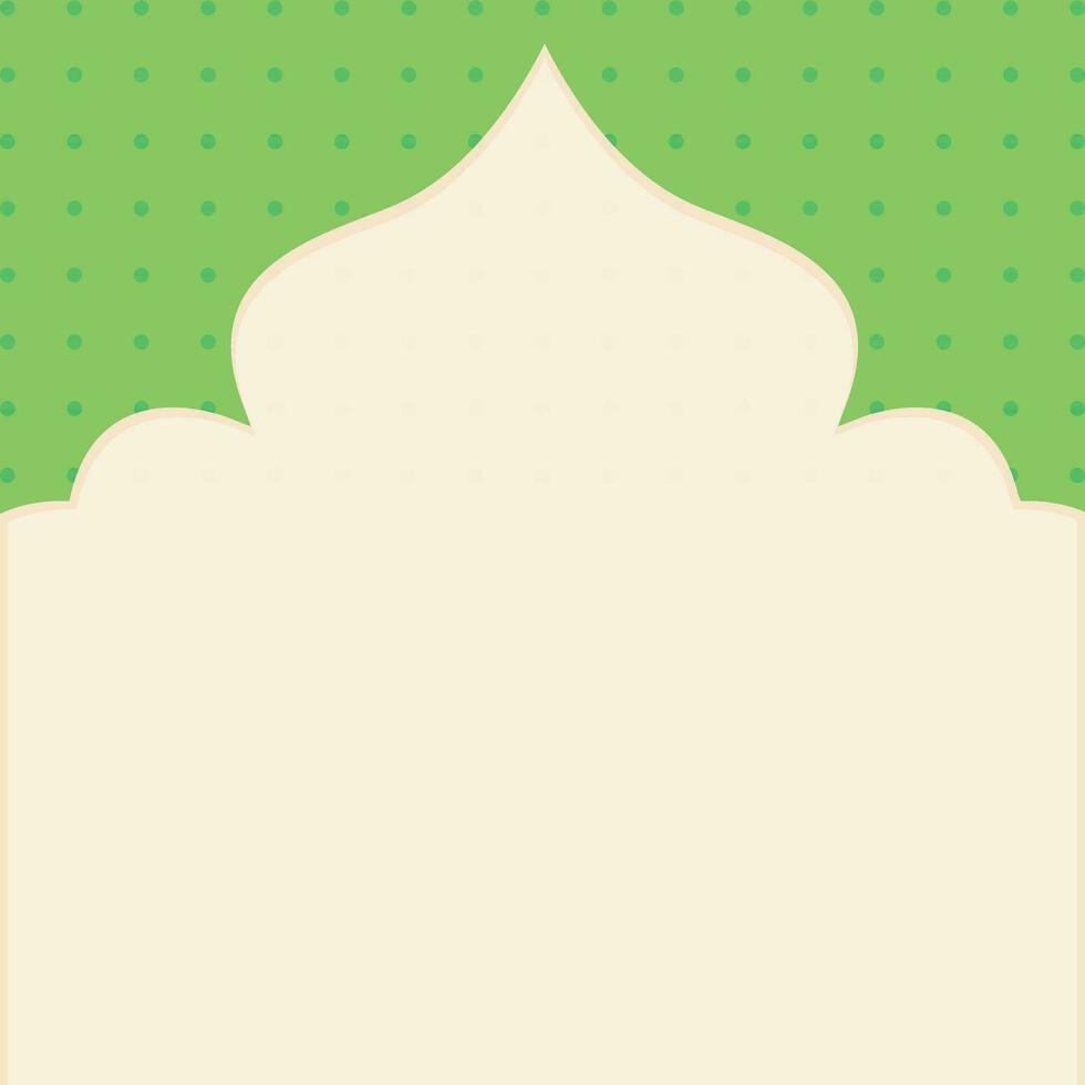 Islamic mosque door in frame design. vector