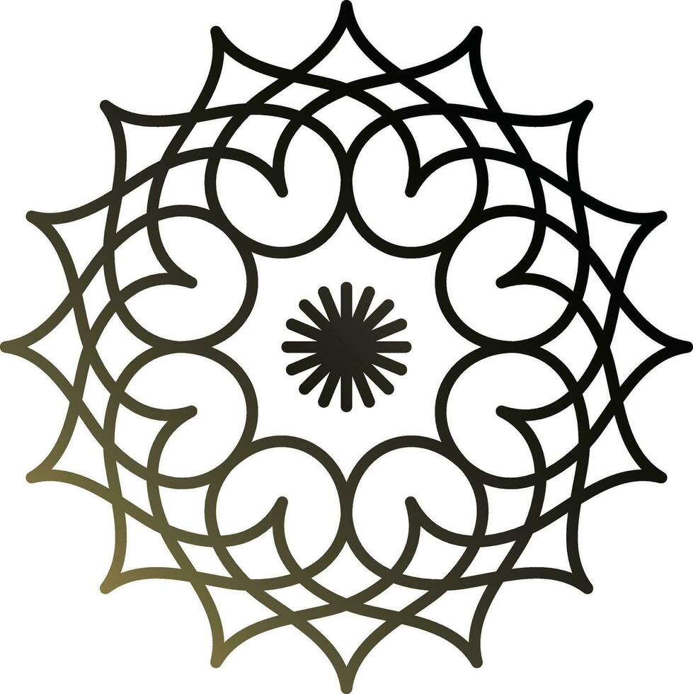 Black shiny flower design. vector
