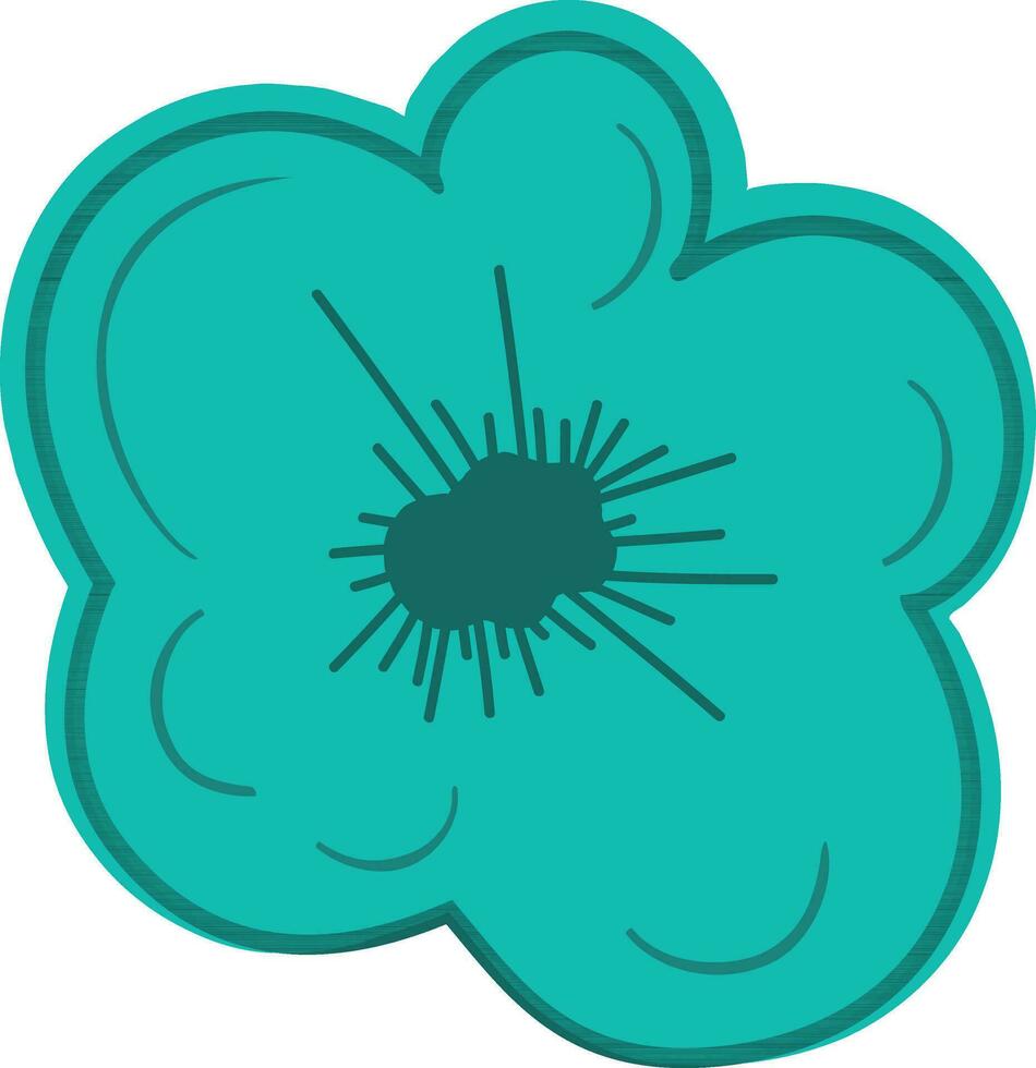 Vector flat illustration of flower icon.