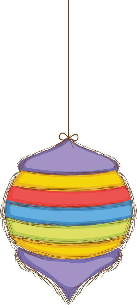 Colorful traditional hanging lantern. vector