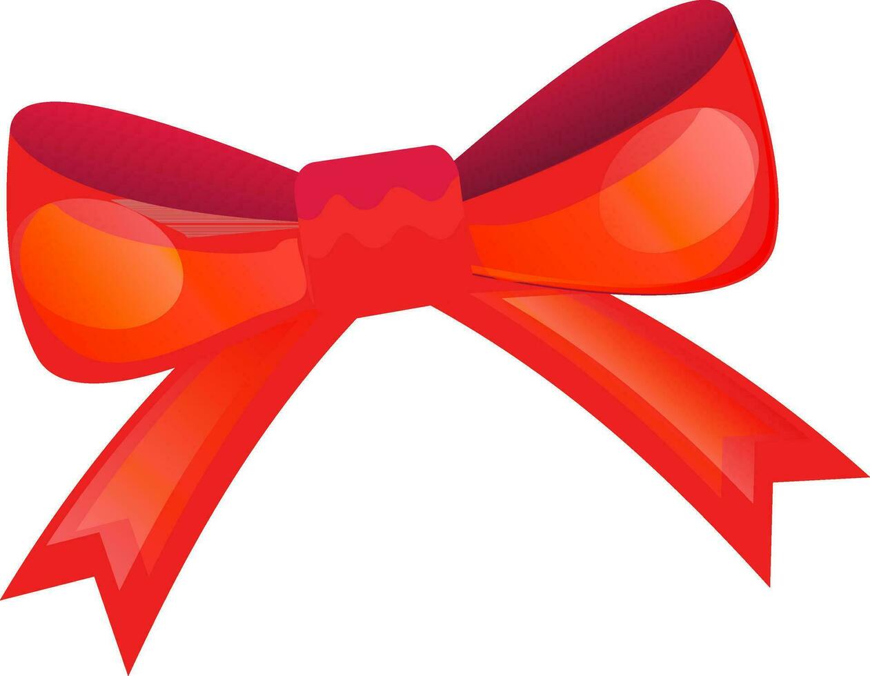 Illustration of red ribbon bow. vector
