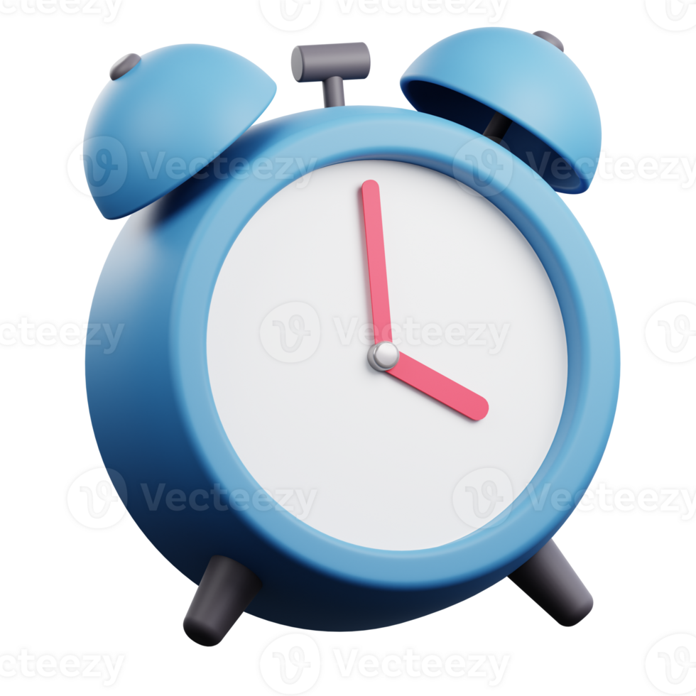 Keep track of time with this elegant and visually appealing 3D icon of a clock. Perfect for time management, scheduling, and productivity-themed designs png
