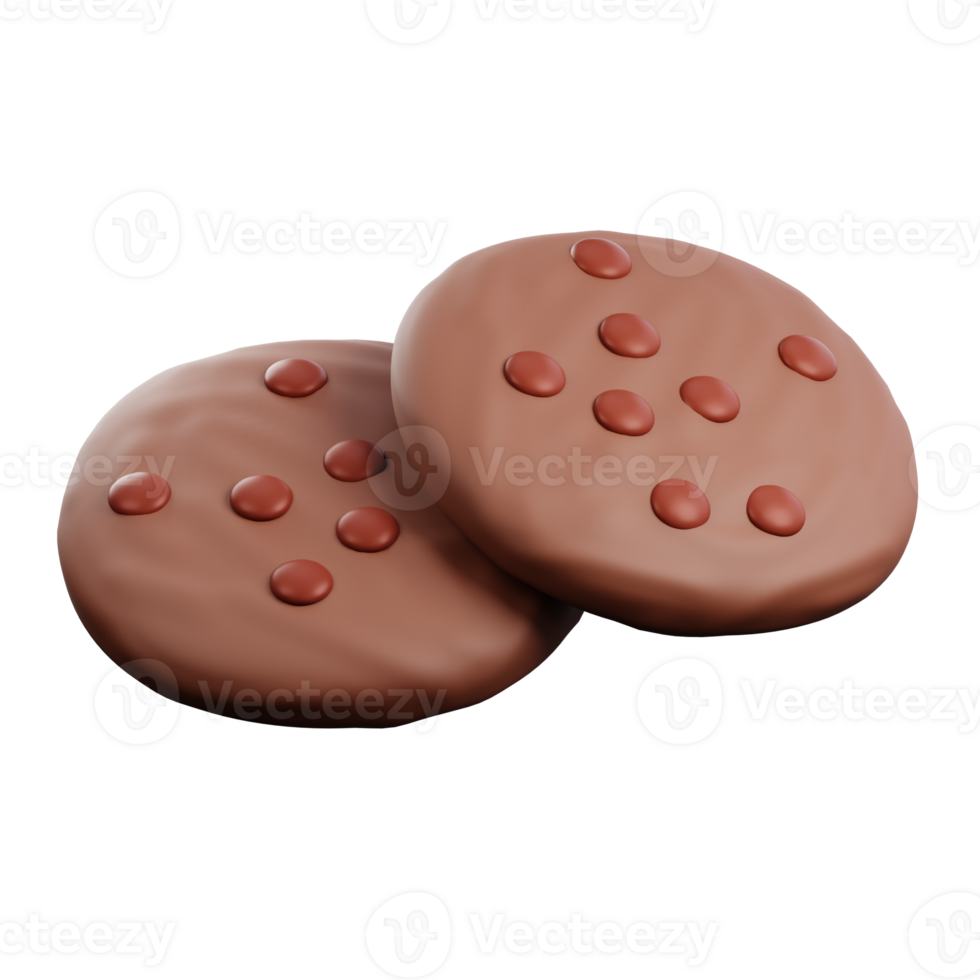 Delicious and freshly baked cookies in a variety of mouthwatering flavors. Explore the delectable assortment of 3D cookie illustrations, perfect for bakeries, recipe blogs, and sweet treat enthusiasts png