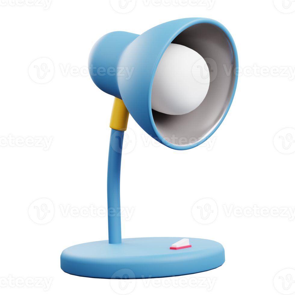 Illuminate your designs with this sleek and modern 3D icon of a desk lamp. Perfect for interior design, workspace, and productivity-themed projects png