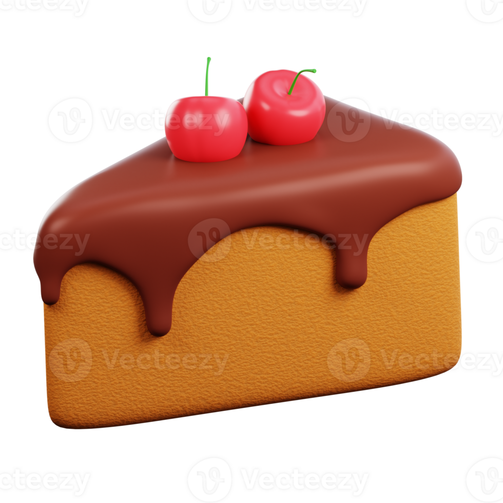 Indulge in the decadent pleasure of melted chocolate cake adorned with creamy goodness and topped with juicy cherries. png