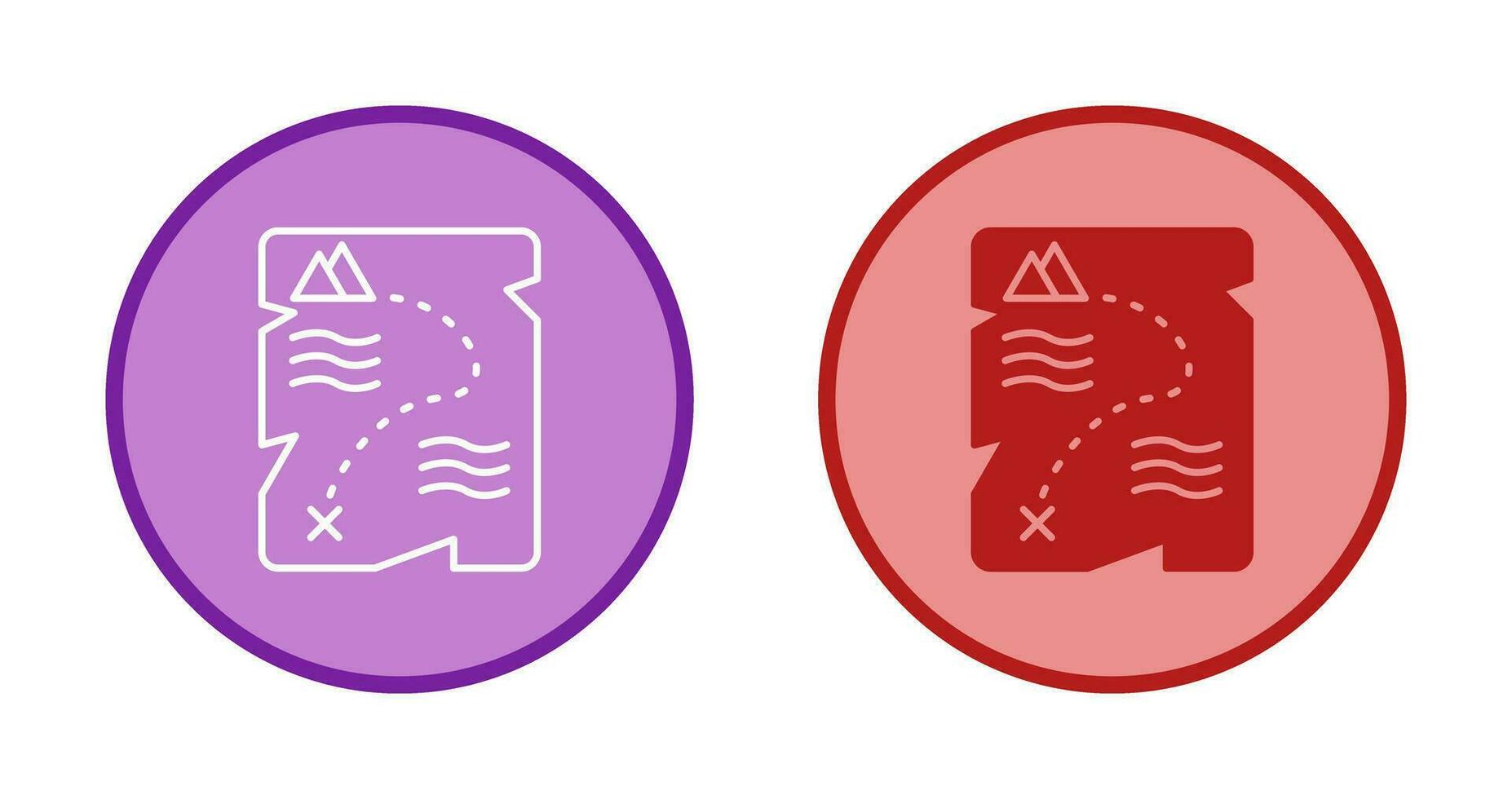Treasure Map Vector Icon