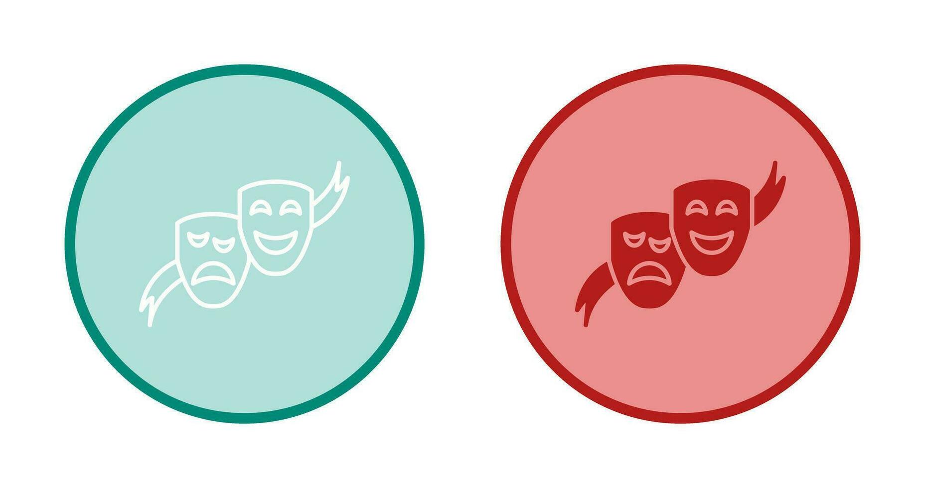 icono de vector de máscaras de teatro