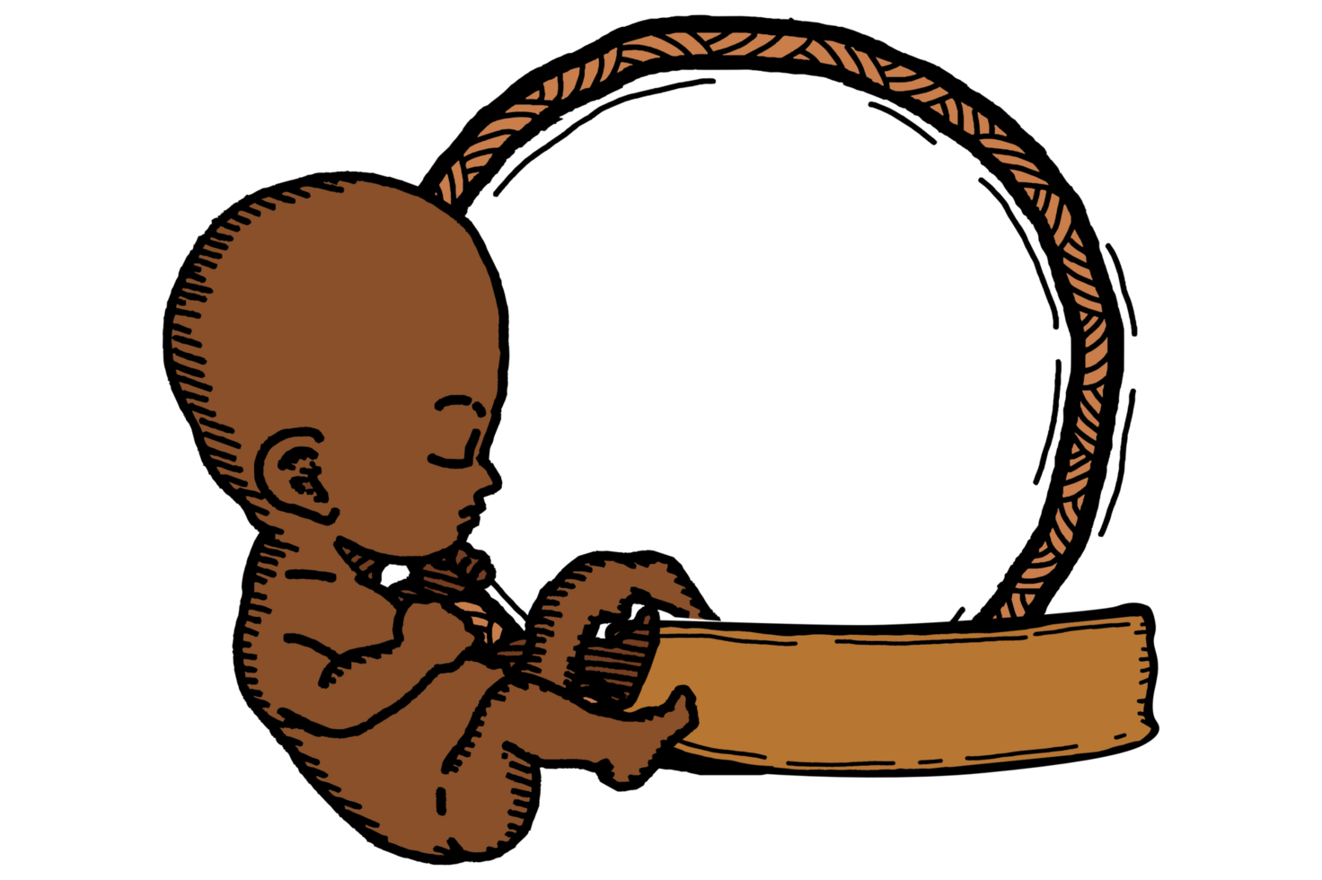 Frame Design With Black Baby Theme png