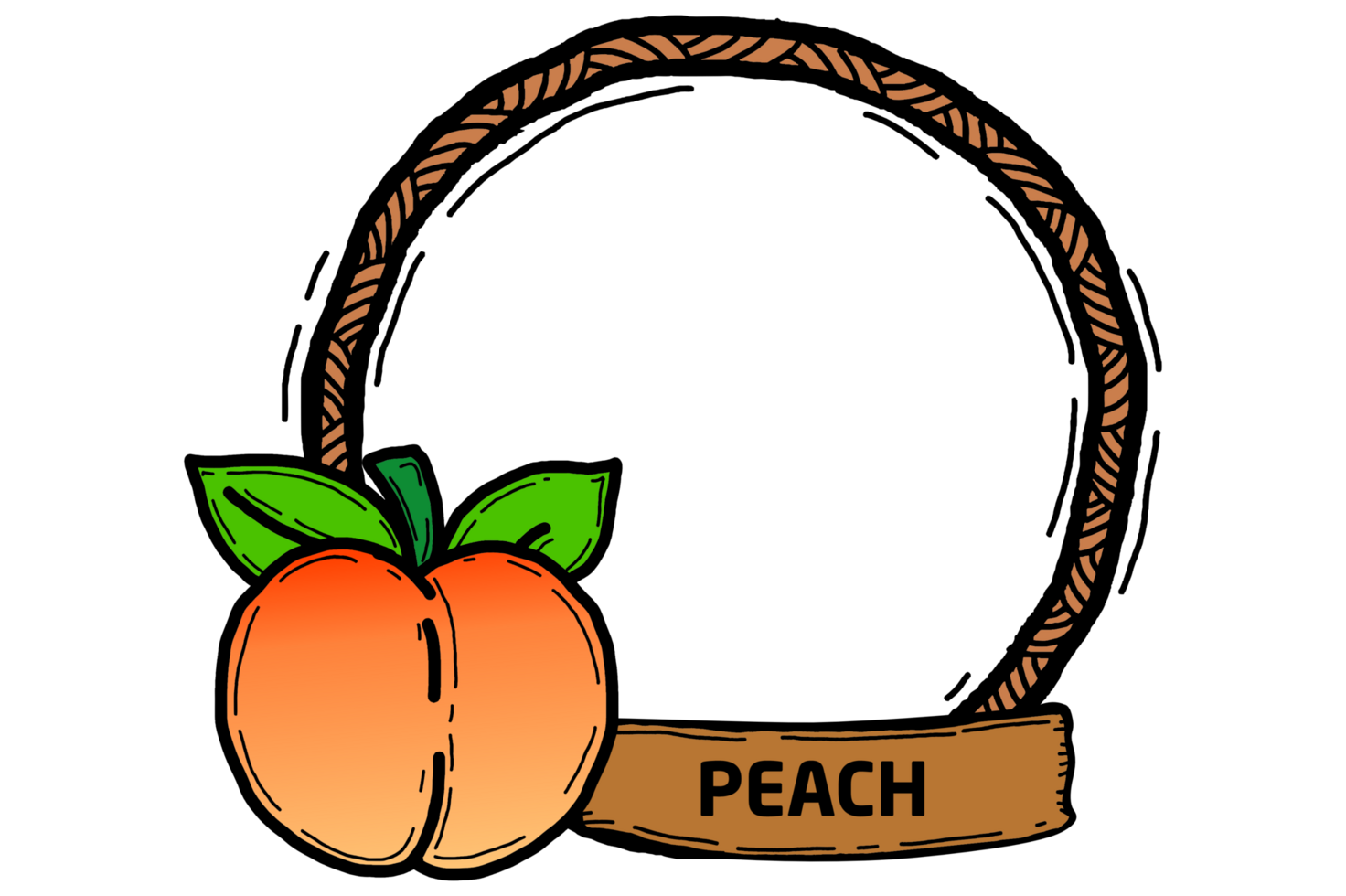 Frame Design With Peach Theme 24861959 PNG