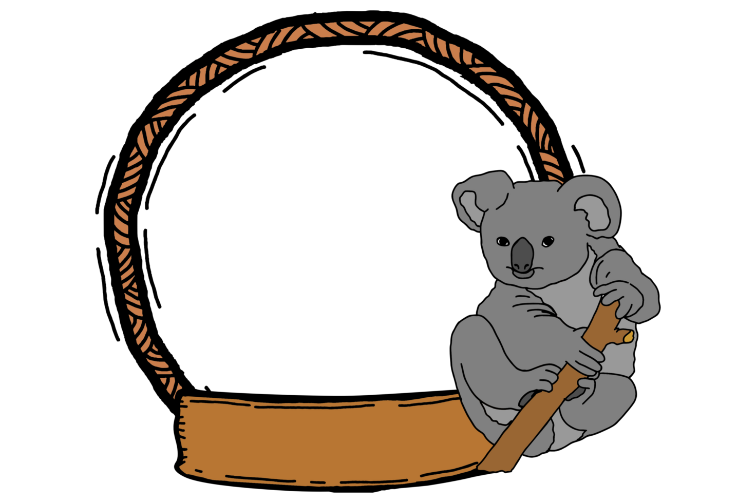 Frame With Koala Theme Design png