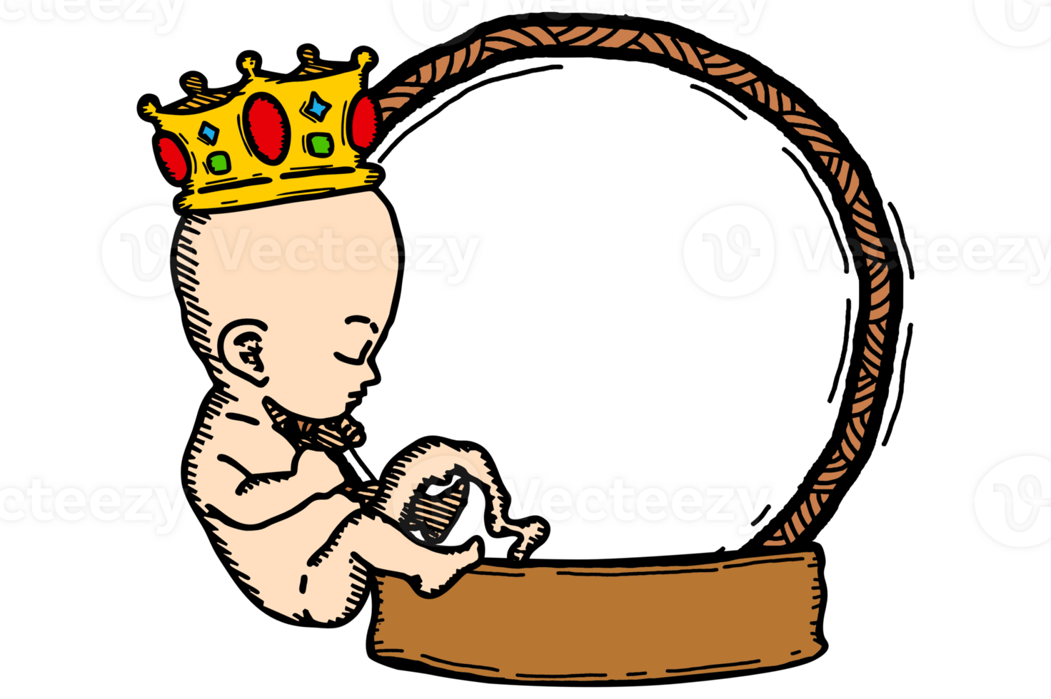 Frame Design With King Baby Theme png