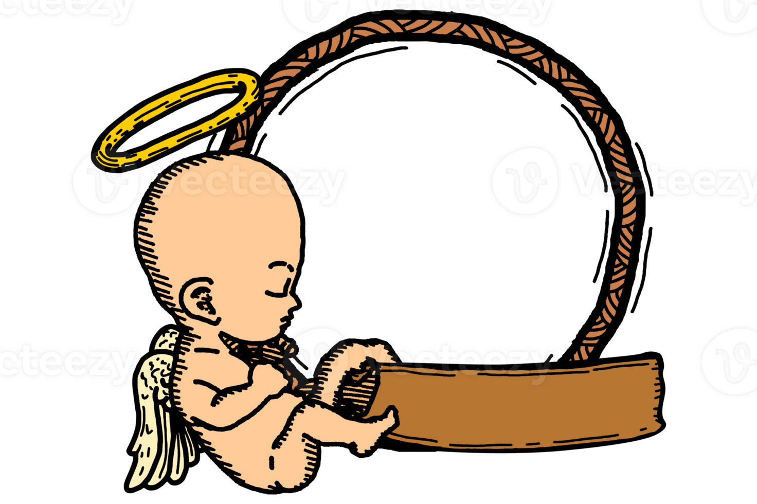 Frame Design With Angel Baby Theme 24862024 PNG