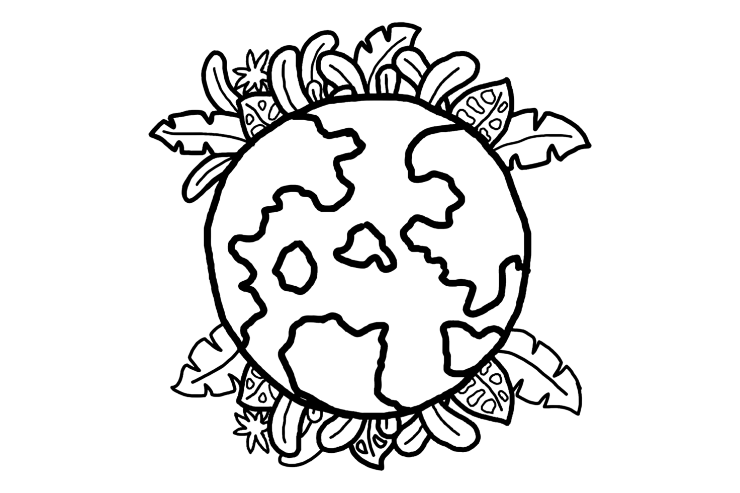 Coloring Of Earth Day Artwok Design png