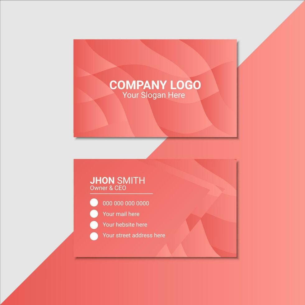 Modern and Trendy minimal abstract business card template. fully editable and print ready vector