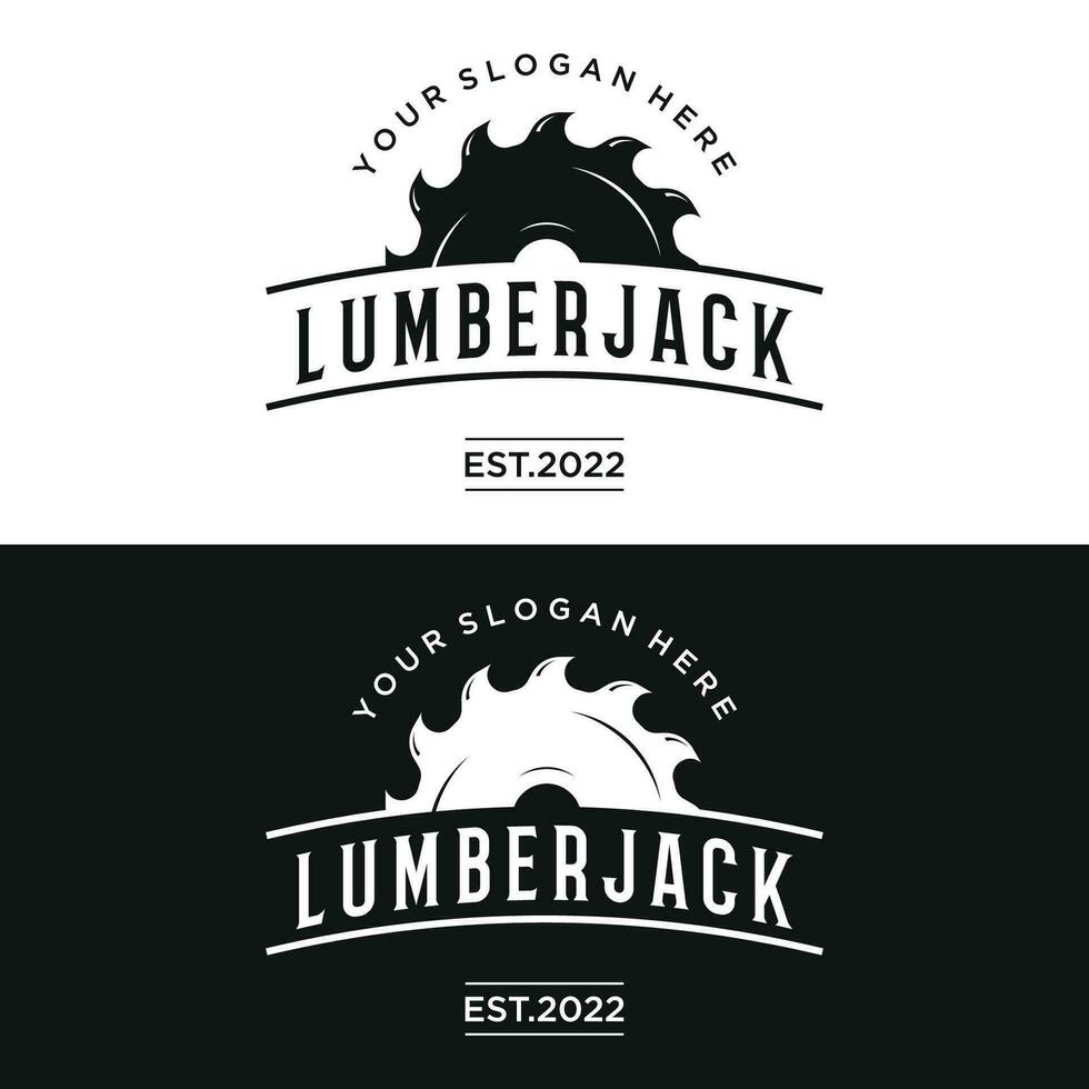 Wood saw premium logo template design with vintage carpentry tools.Logo for business, carpentry, lumberjack, label, badge. vector