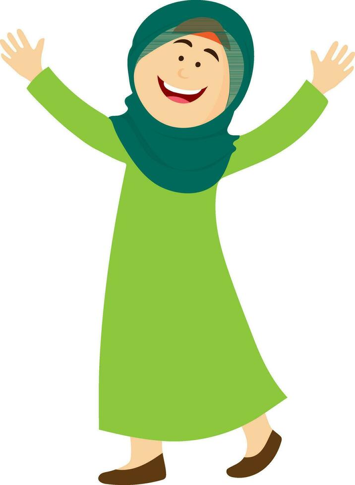Character of a muslim woman. vector