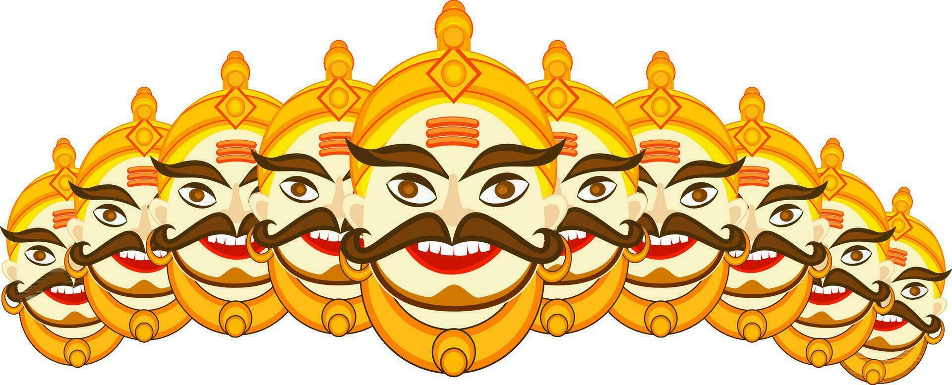 ilustración de ravana para dussehra celebracion vector