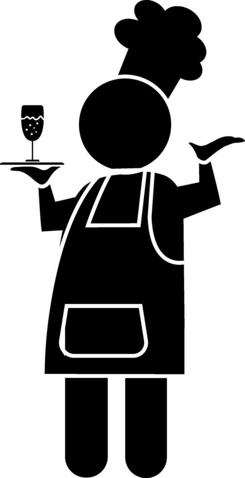 Character of human holding cocktail glass. vector