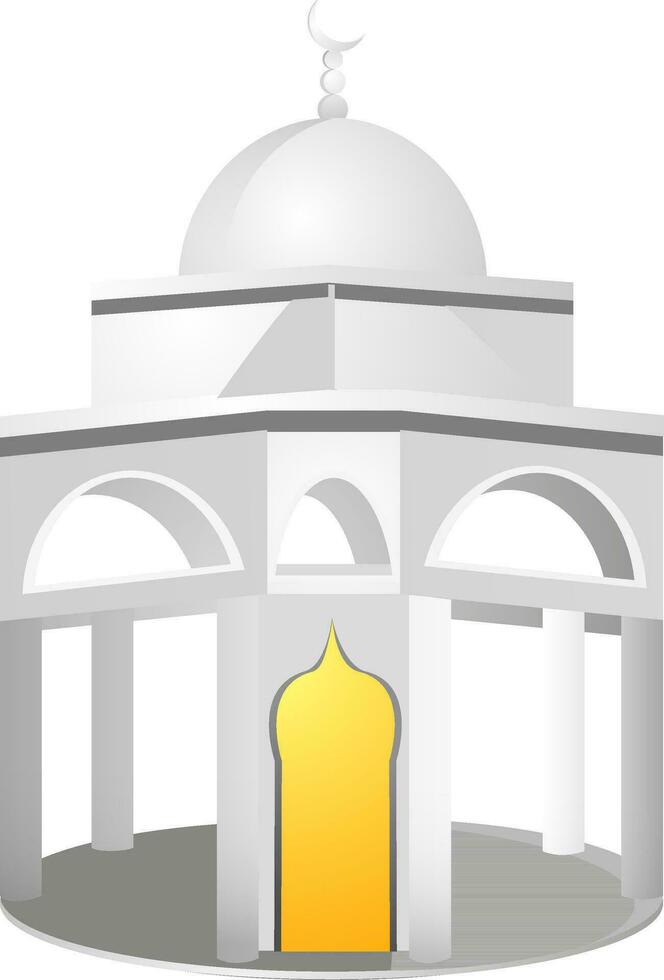 ilustración de mezquita aislado en blanco antecedentes. vector