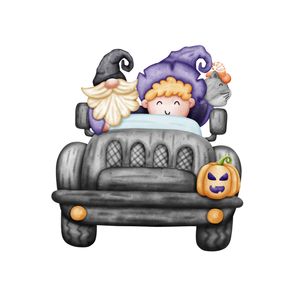 Halloween Elemente. Aquarell Illustration Konzept. png