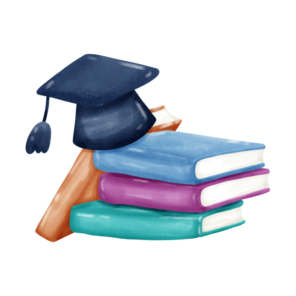 Education and study elements. Watercolor painting. png