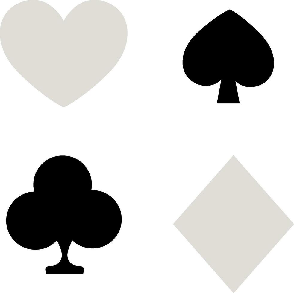 Playing card sign or symbol. vector