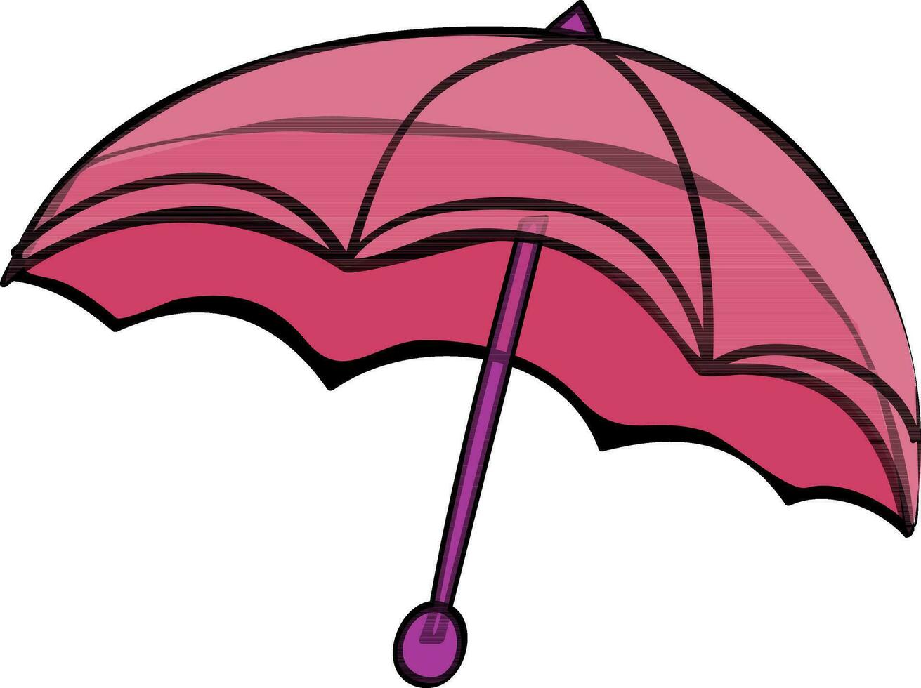 Line art illustration of an open umbrella. 24864222 Vector Art at Vecteezy